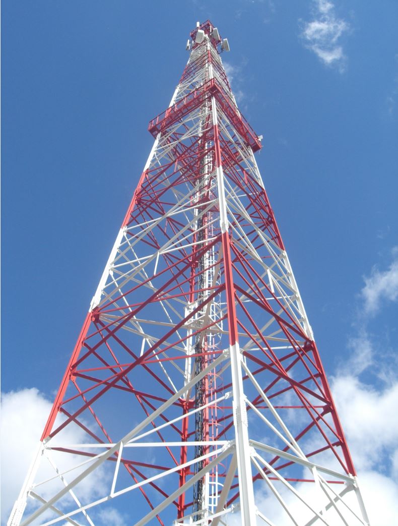 Строительство вышек связи. Мачта связи (опора связи, АМС) 28 метров. Мачта антенная АМС. Башня АМС 60м. Вышка связи трехсекционная металлическая 30 м.